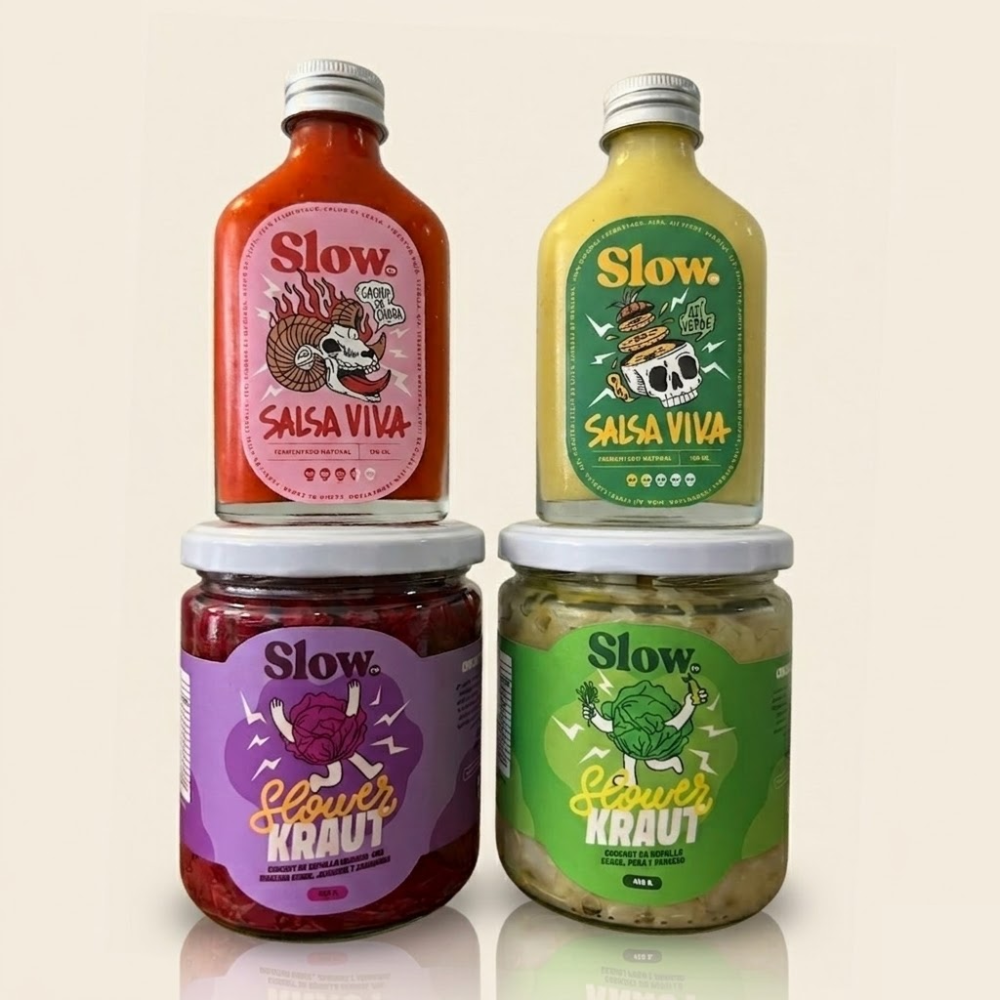 Dosis Mensual Pack A Slow con fermentados vivos y salsas artesanales