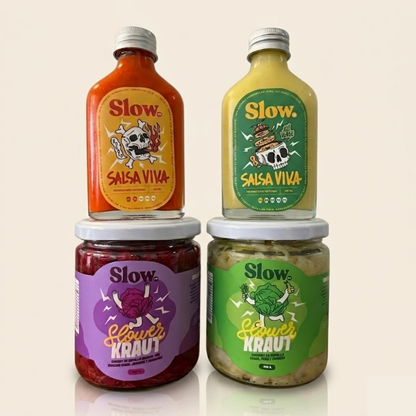 Dosis Mensual Pack B Slow con productos fermentados naturales para todo el mes