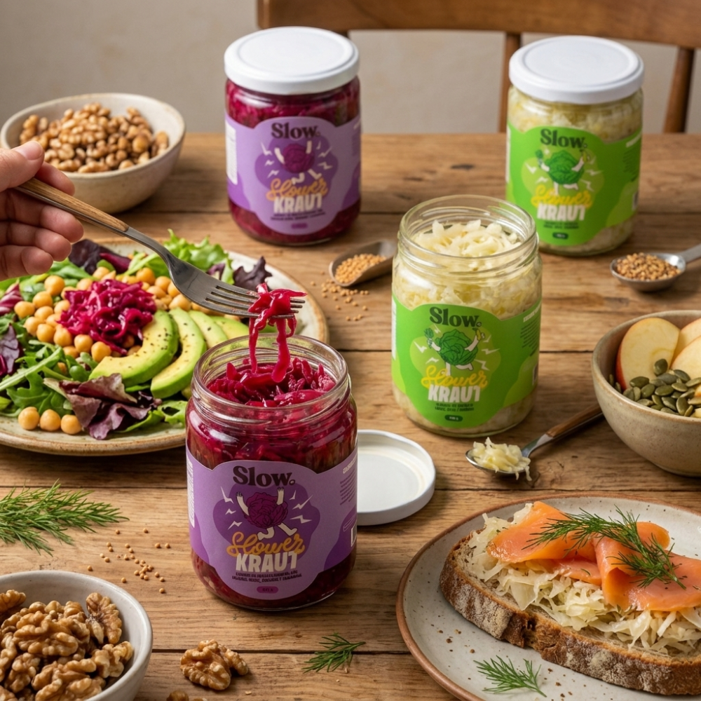 Pack mensual de chucrut Slow con fermentados naturales de repollo