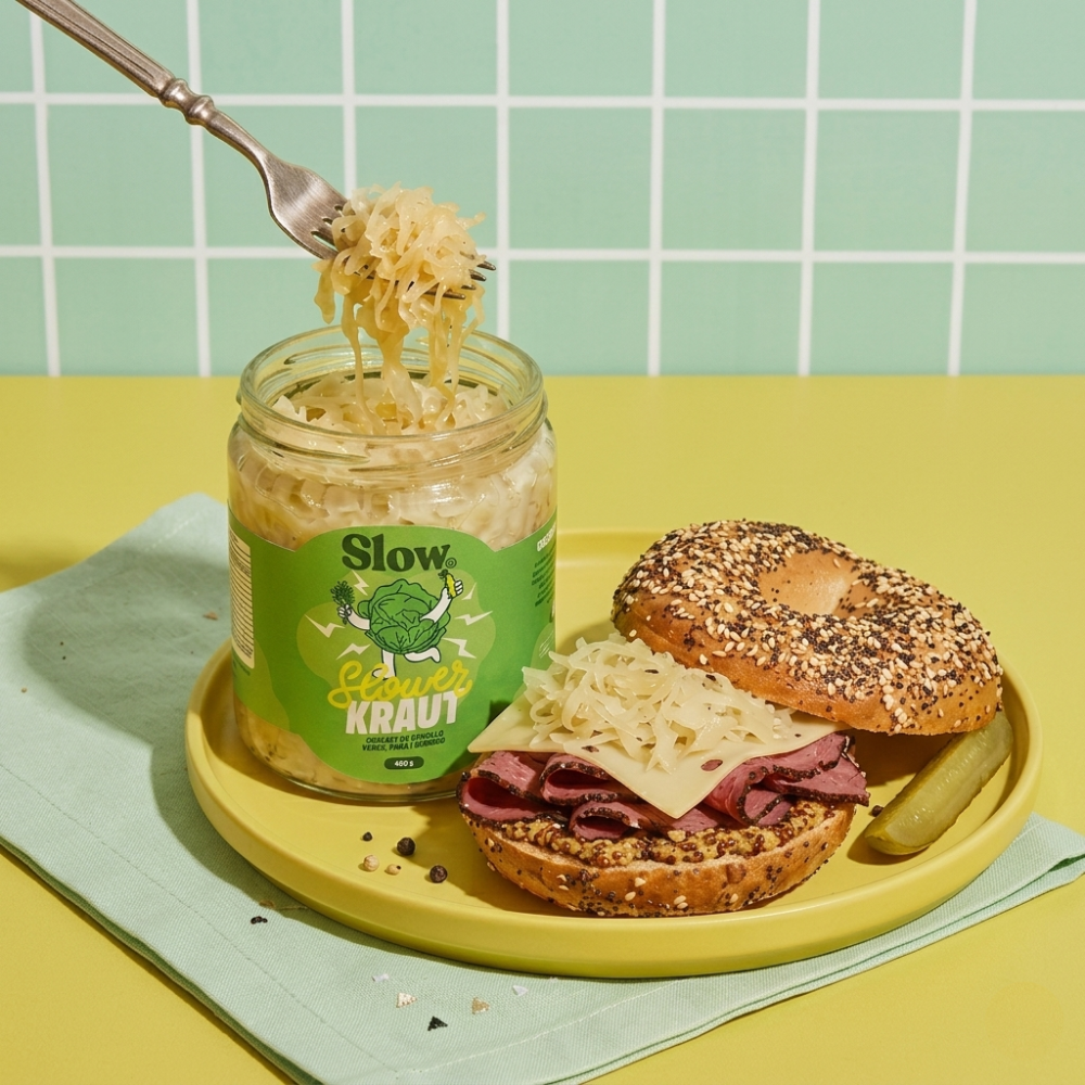 Chucrut artesanal Slow de repollo verde, pera y romero para acompañar comidas