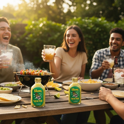 Salsa artesanal fermentada con ingredientes naturales - piña y ají