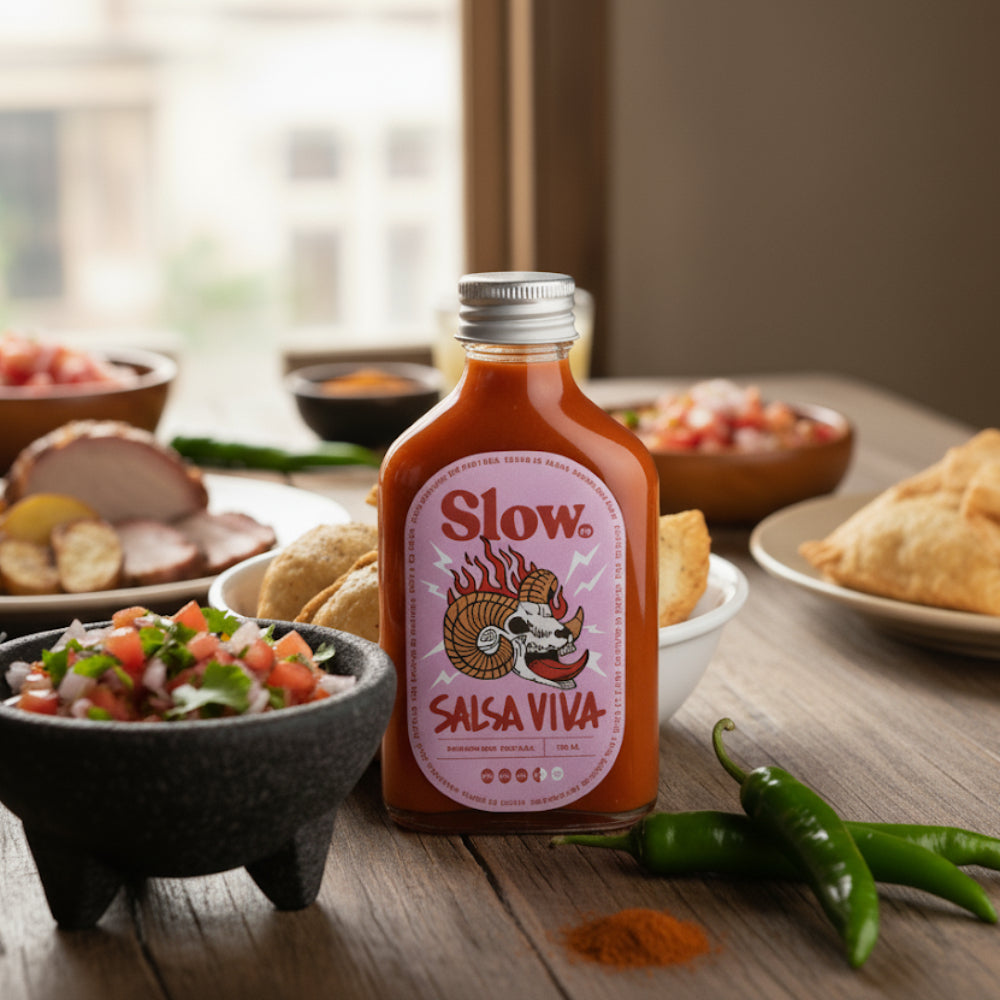 Salsa viva fermentada con ají cacho de cabra chileno - probióticos naturales