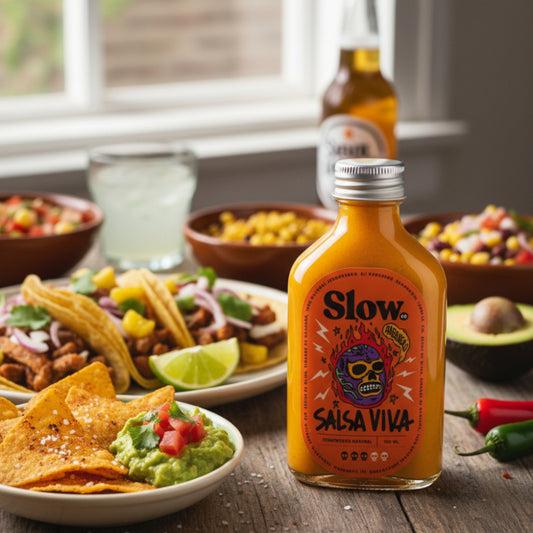 Salsa picante fermentada de habanero con probióticos naturales - vista detalle